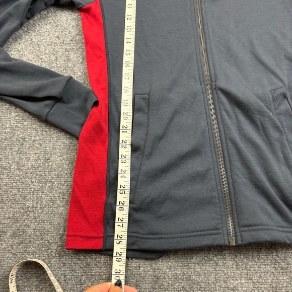 ICEBREAKER Mens Grey/Red Long Sleeve Merino Wool Zip Up size: Medium - Picture 6 of 7